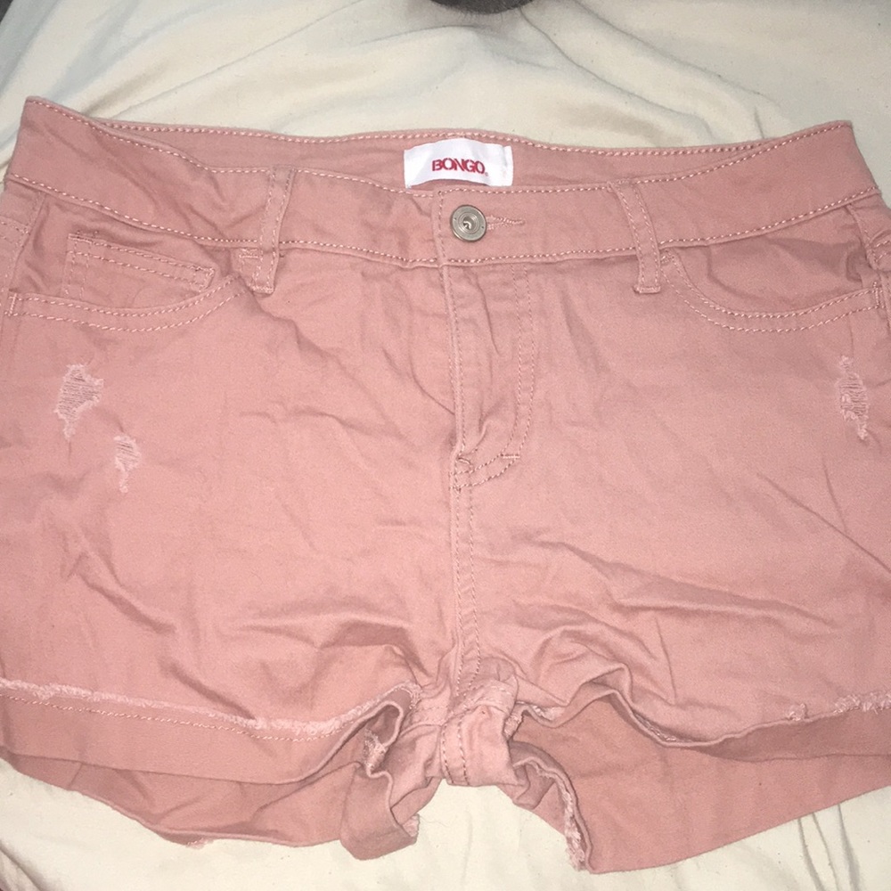 Pink bongo jean shorts